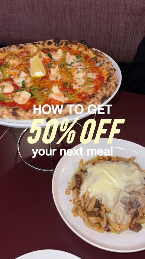Instagram post by @natsfoodgallery for EatClub. Caption reads: [...] deals offering up to 50% off~ Download....