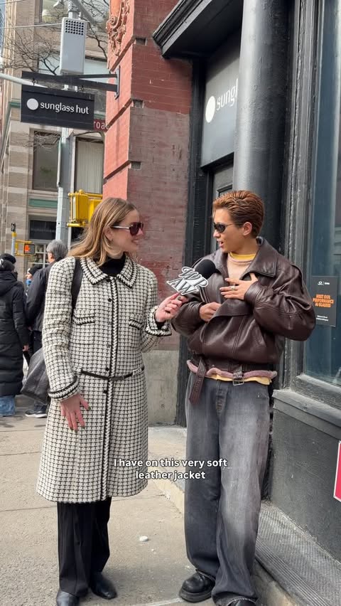 Instagram post by @whatpeoplearewearing for Sunglass Hut. Caption reads: Taking over NYFW with @sunglasshut! Everyone’s....