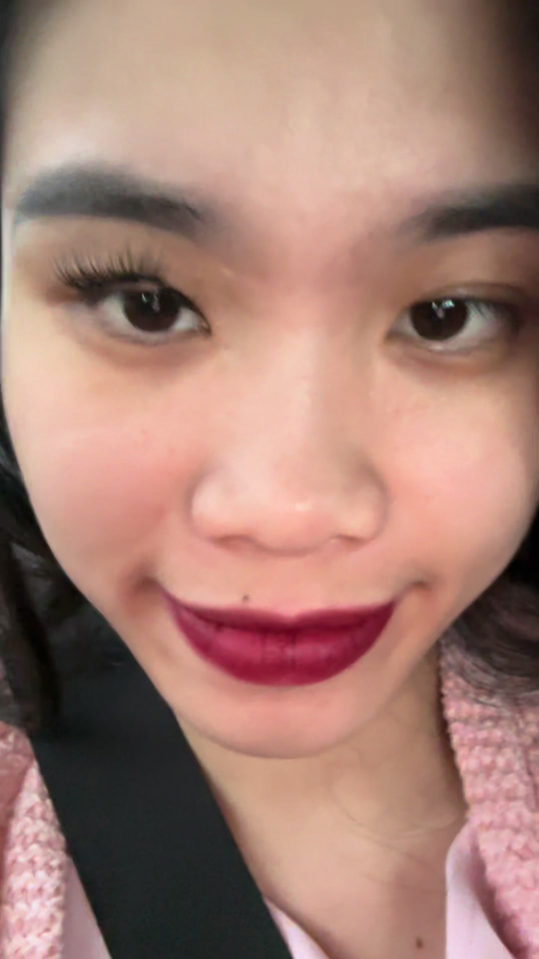 TikTok post by @lovebeautyreview1 for imPRESS Beauty. Caption reads: @Impress Lashes Not too bad for the makeup....