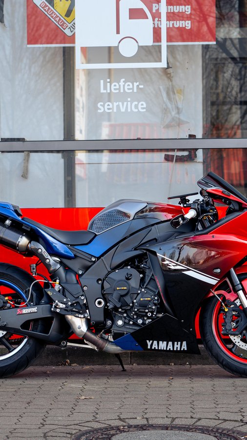 Instagram post by @jaygino.official for Amotopart. Caption reads: the big reveal - my R1 is finally done! Let me....