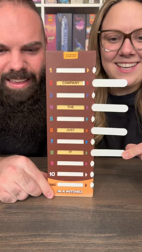 Instagram post by an influencer for Asmodee USA. Caption reads: Who Can Figure Out The Answer First?!....
