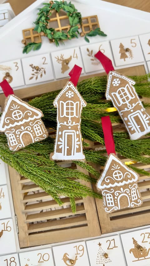 Instagram post by @diaryofdespina for Cricut. Caption reads: Gingerbread Felt ornaments with my Cricut Maker 3!....