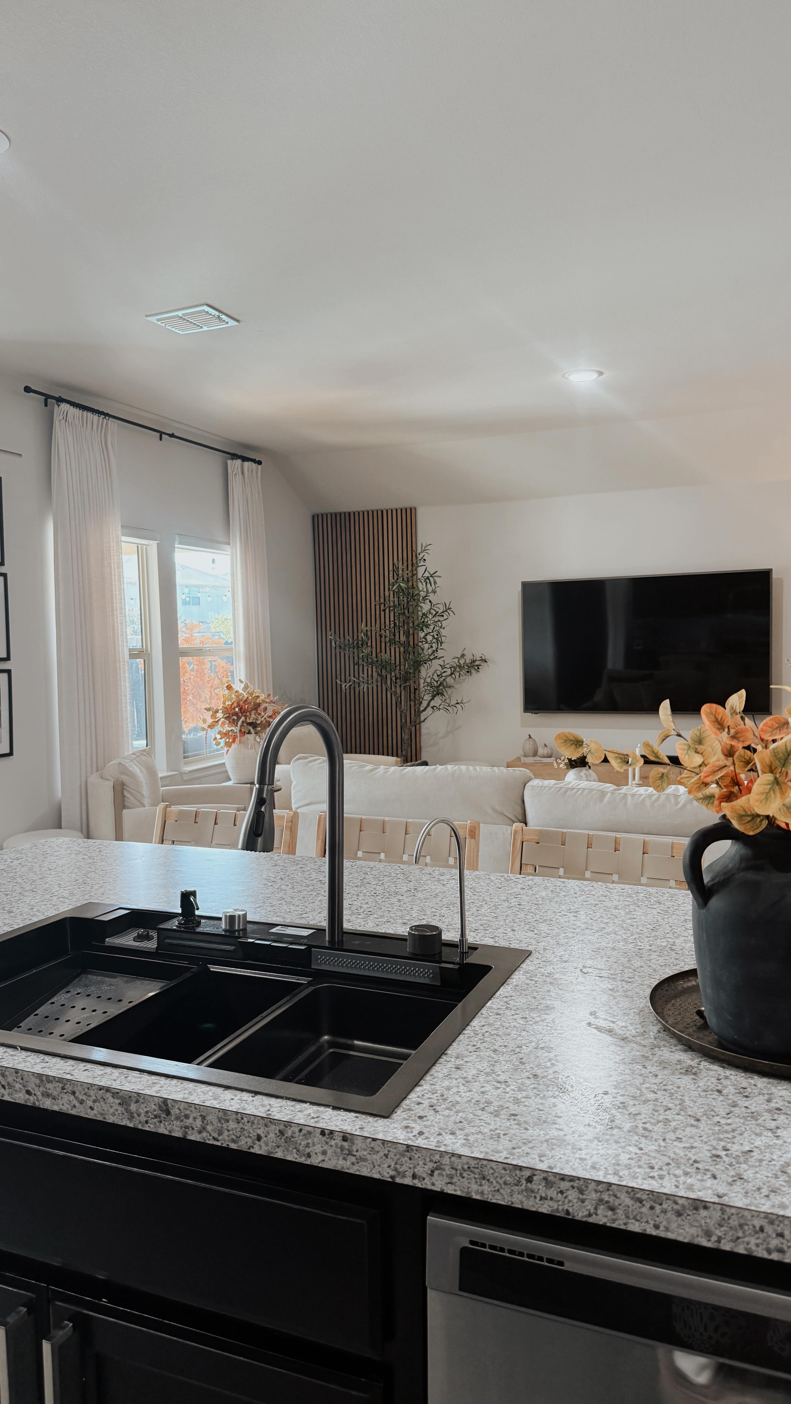 Instagram post by @dary_rem for Lefton. Caption reads: ✨ Meet the Lefton 33”x22” Waterfall Stainless....