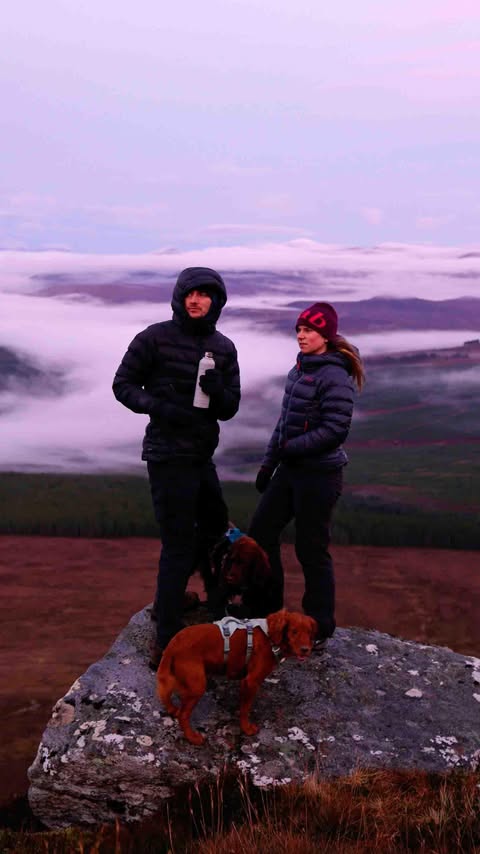 Instagram post by @rab.equipment.uk for GO Outdoors. Caption reads: How we layer for a winter hike with @gooutdoors....