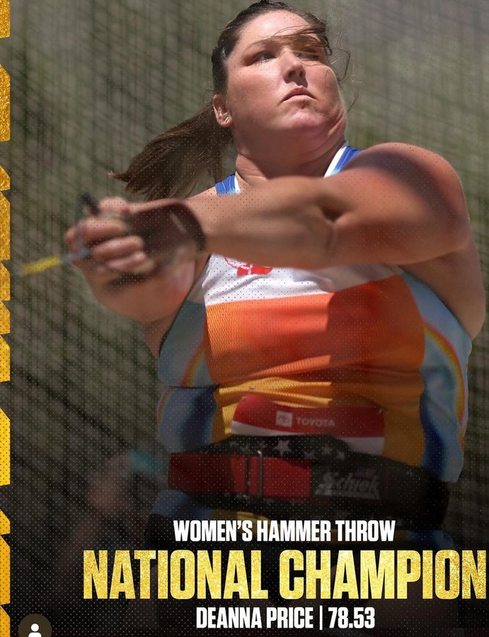 Instagram post by @deanna.price for Women's Sports Foundation. Caption reads: [...] Deanna Price, TYLENOL® x....