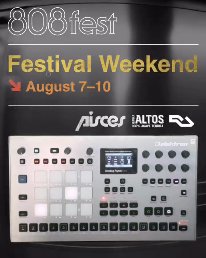 Instagram post by @pisces.atl for Olmeca Altos Tequila. Caption reads: 🎛️ 8/7-8/10 A weekend honoring the influence of....