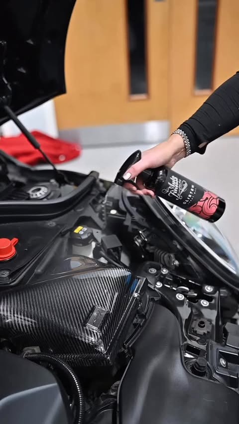 Instagram post by @meganxtombs for Auto Finesse. Caption reads: The JCW getting some @autofinesse loving before....