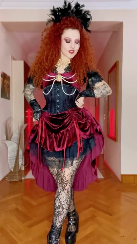 Instagram post by @rebellious.spirit.moonchild for Orchard Corset. Caption reads: [...] me. - Anne Boleyn Wearing: 🔥Corset:....