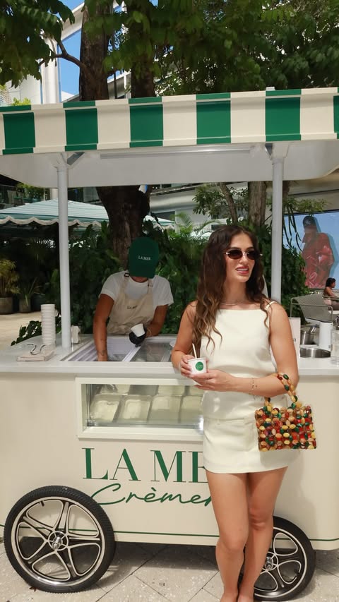 Instagram post by @batshevahaart for LA MER. Caption reads: I got to attend the @lamer Crèmery in Miami today....