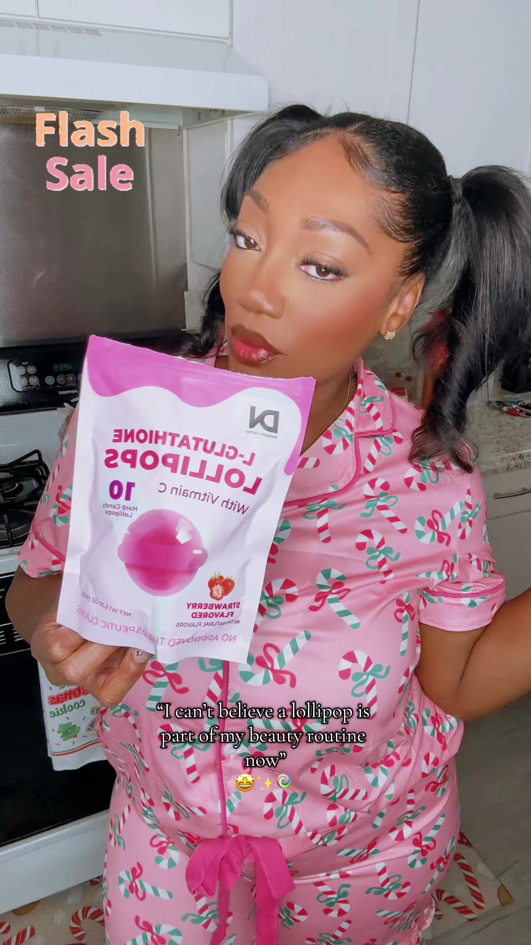 TikTok post by @niquebetheone for Divinity Nutra. Caption reads: @divinitynutra.usa We can literally eat our glow....