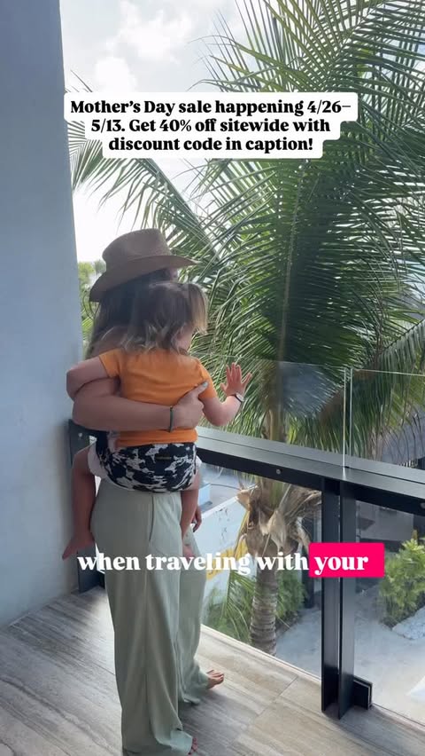 Instagram post by @whereisbriggs for Tushbaby. Caption reads: WANT 40% off anything on the @tushbaby website!?....