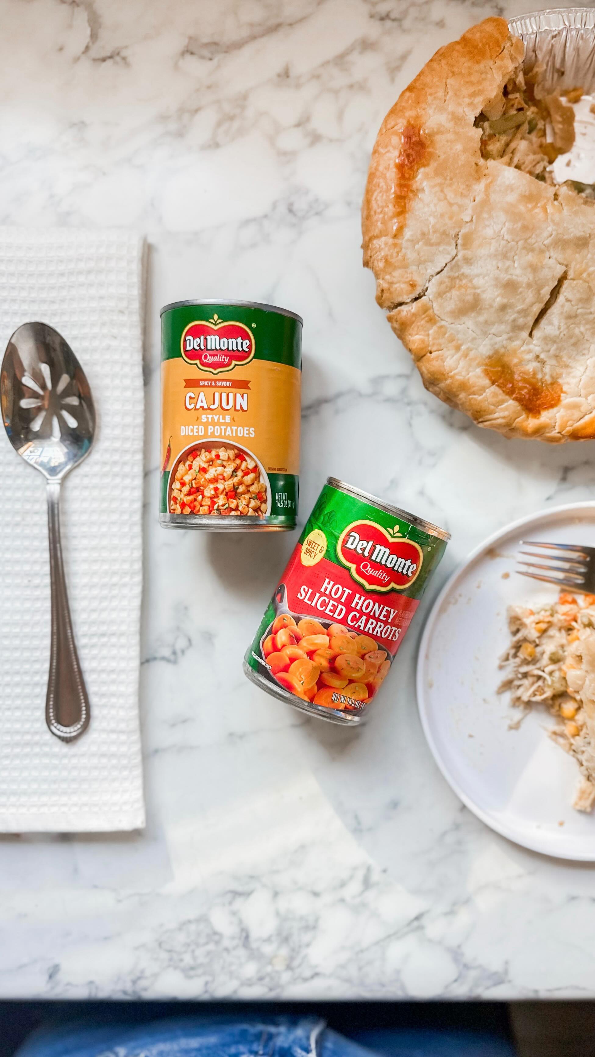 Instagram post by @mrscarr_ for Del Monte. Caption reads: #ad As a busy mom of 4 l am always looking to make....