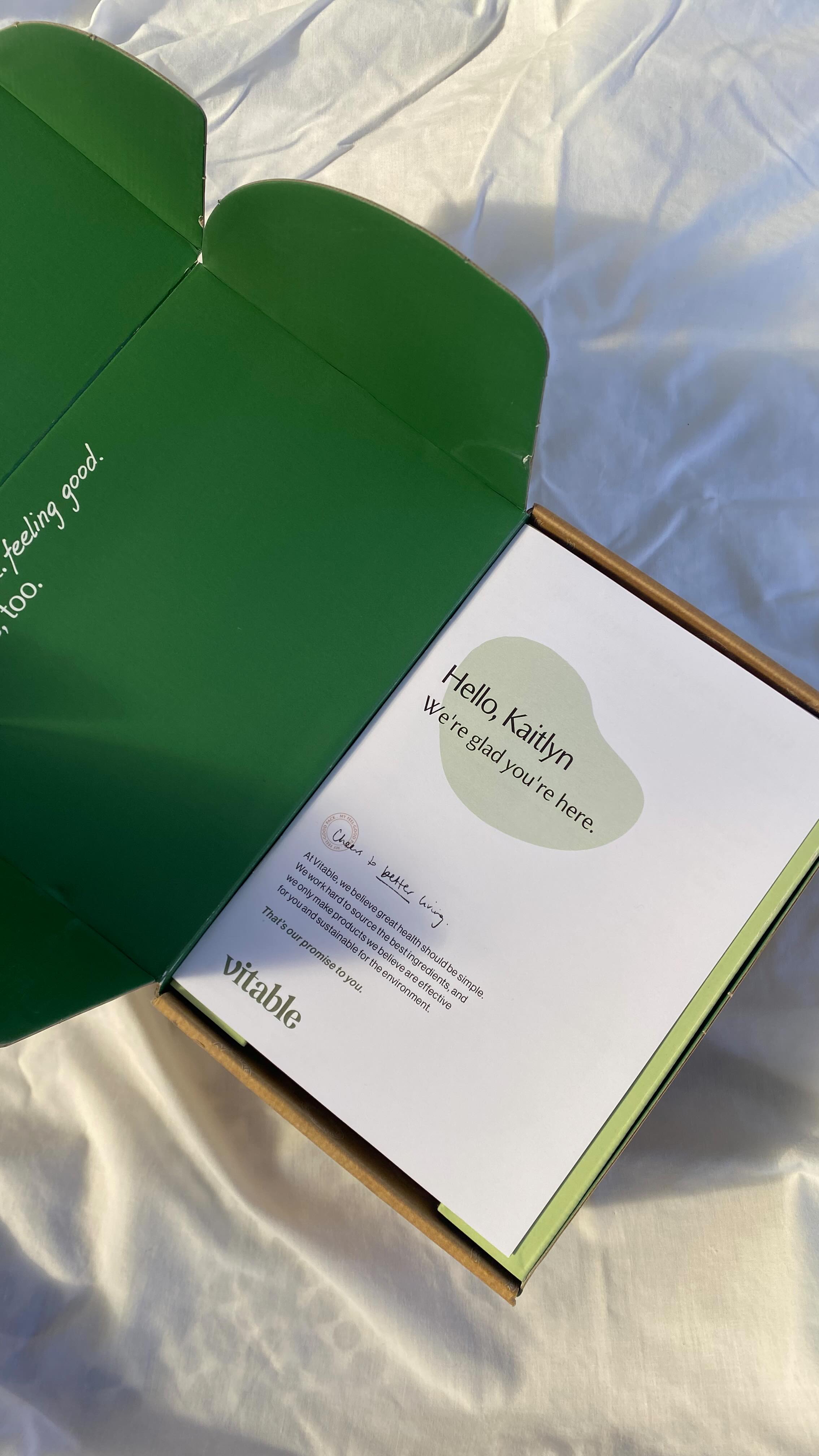 Instagram post by @kait.chang for Vitable. Caption reads: [...] for the body, easy on the brain....