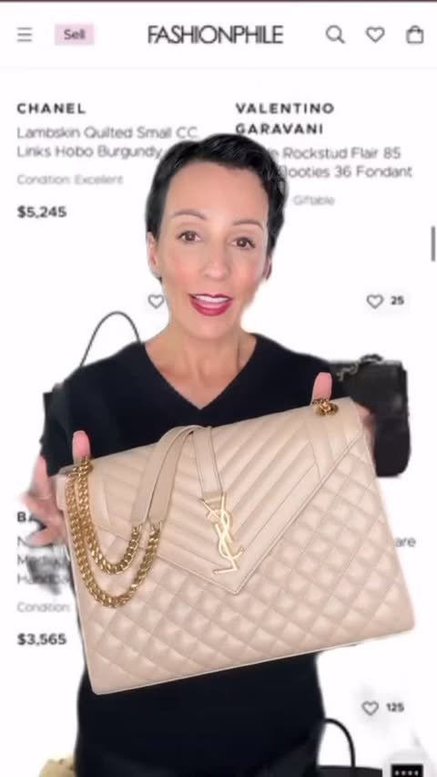 Instagram post by @stylewitheugenia for FASHIONPHILE. Caption reads: [...] guilt trip… this is how you do it.....