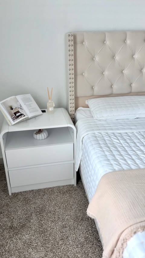 Instagram post by @julia_usacreator for Walmart Fashion. Caption reads: My New Favorite Nightstand 🤍 Simple, modern, and....