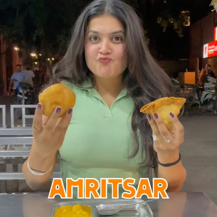Instagram post by @vaish.navi_01 for Swiggy. Caption reads: In Our Beloved Amritsar , Swiggy Presents....