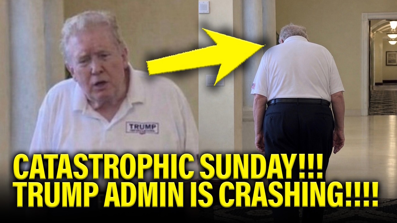 YouTube post by @MeidasTouch for Ground Up. Caption reads: Trump has CATASTROPHIC SUNDAY after MAJOR....