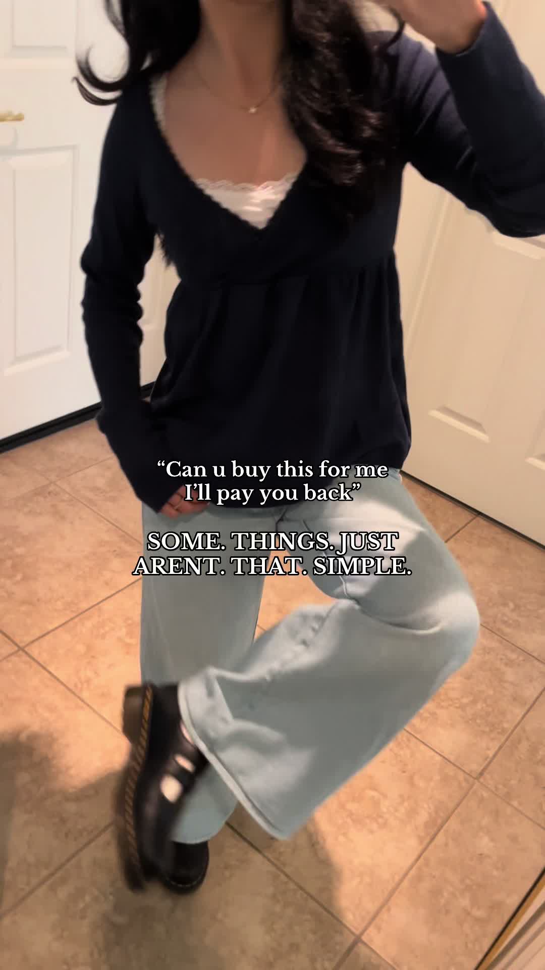 TikTok post by @ancycloud for Dr Martens. Caption reads: Lesson learnt, depends whos asking 😅 @pacsun....