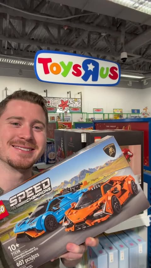Instagram post by @h_dubs_ for Toysrus. Caption reads: Gifting my dad a @LEGO set from @ToysRUs at....