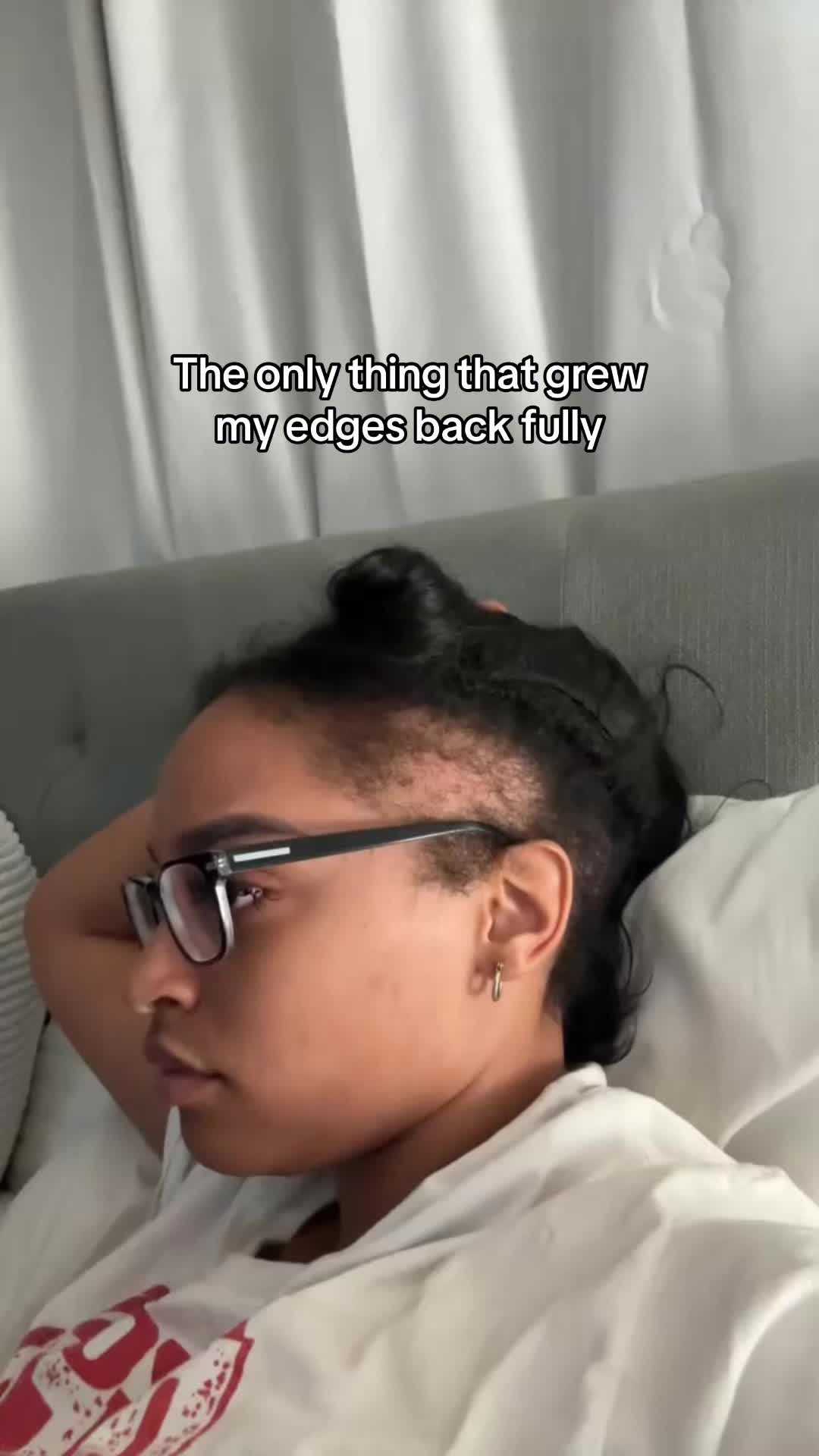 TikTok post by @jorireneee for Bask and Lather Co. Caption reads: Y’all I’m in shock I was BALD. I have a bad habit....