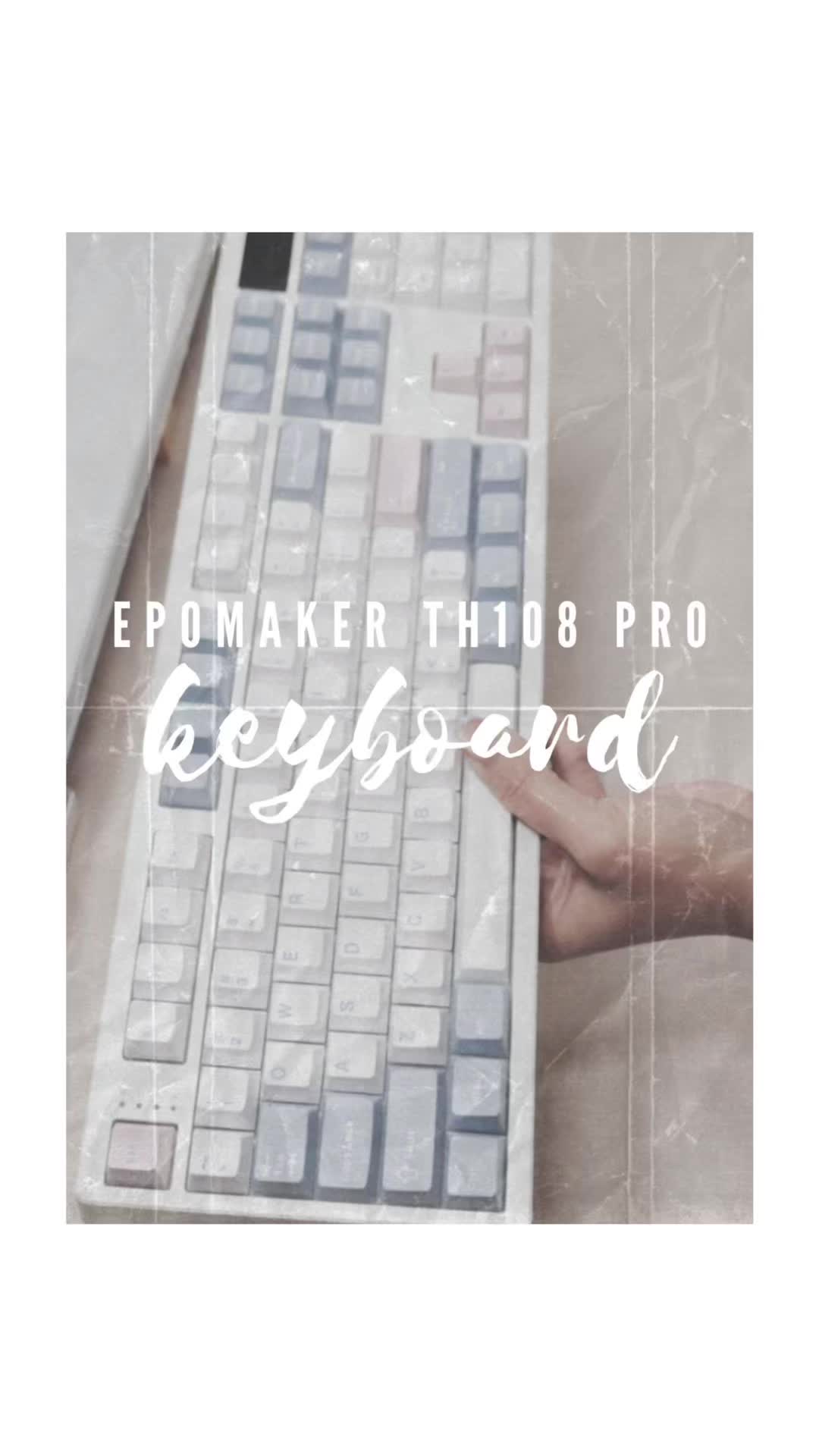 TikTok post by @i7jojo for Epomaker. Caption reads: EPOMAKER TH108 PRO Full Size Mechanical [...].