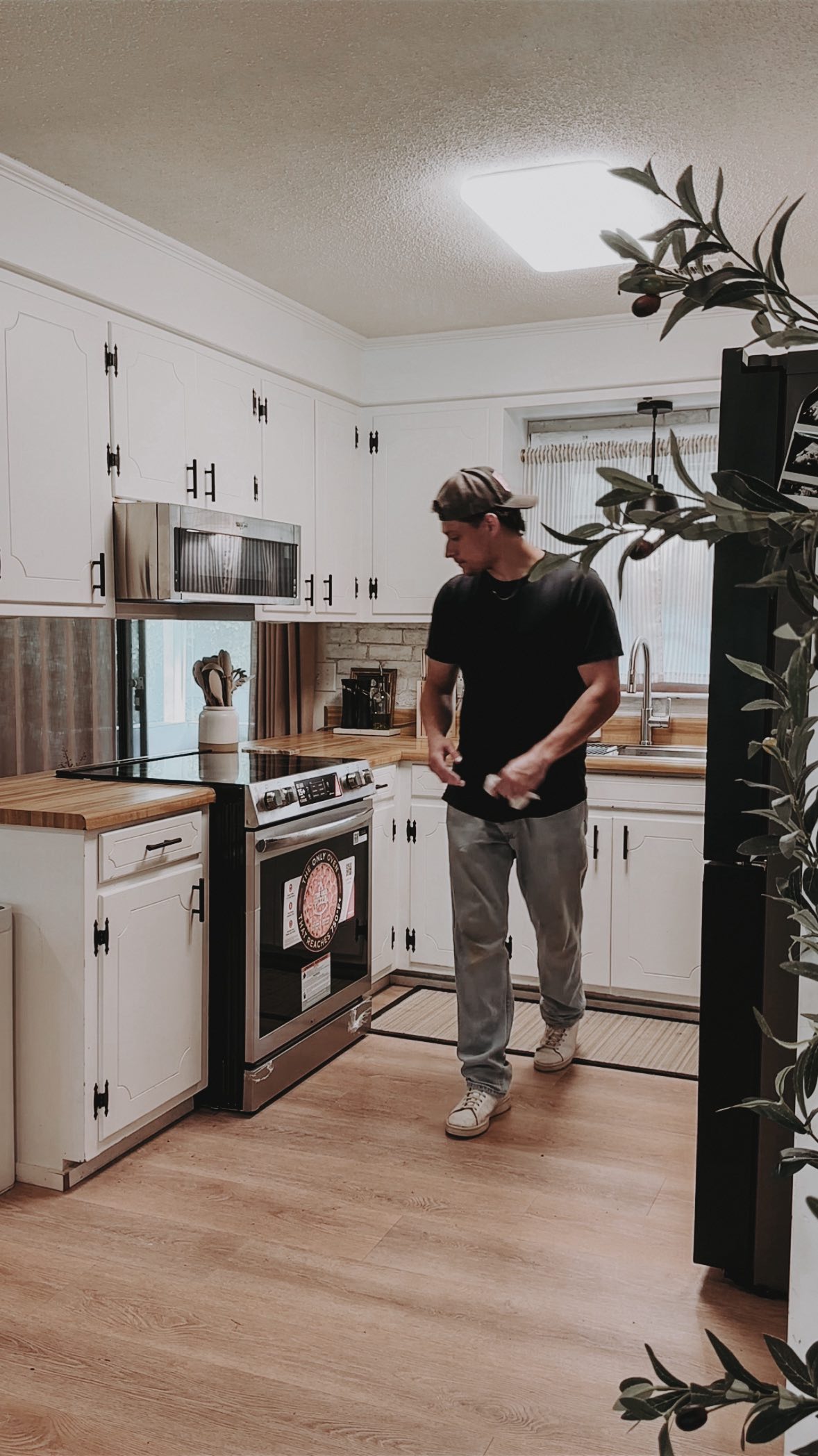 Instagram post by @drewpow for The Home Depot. Caption reads: Saturday night football might have just turned....