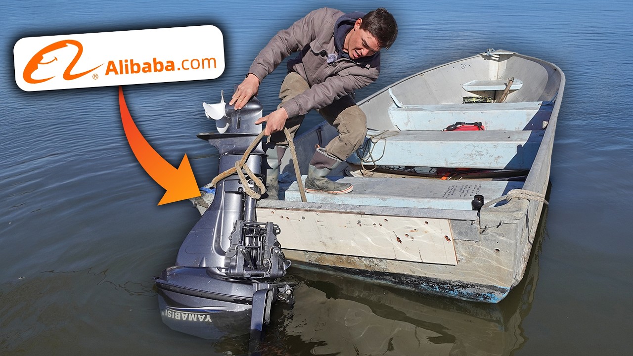 YouTube post by @fvsoutherngirl for Jimmy's Famous Seafood. Caption reads: How durable is my FAKE Yamaha Outboard from....