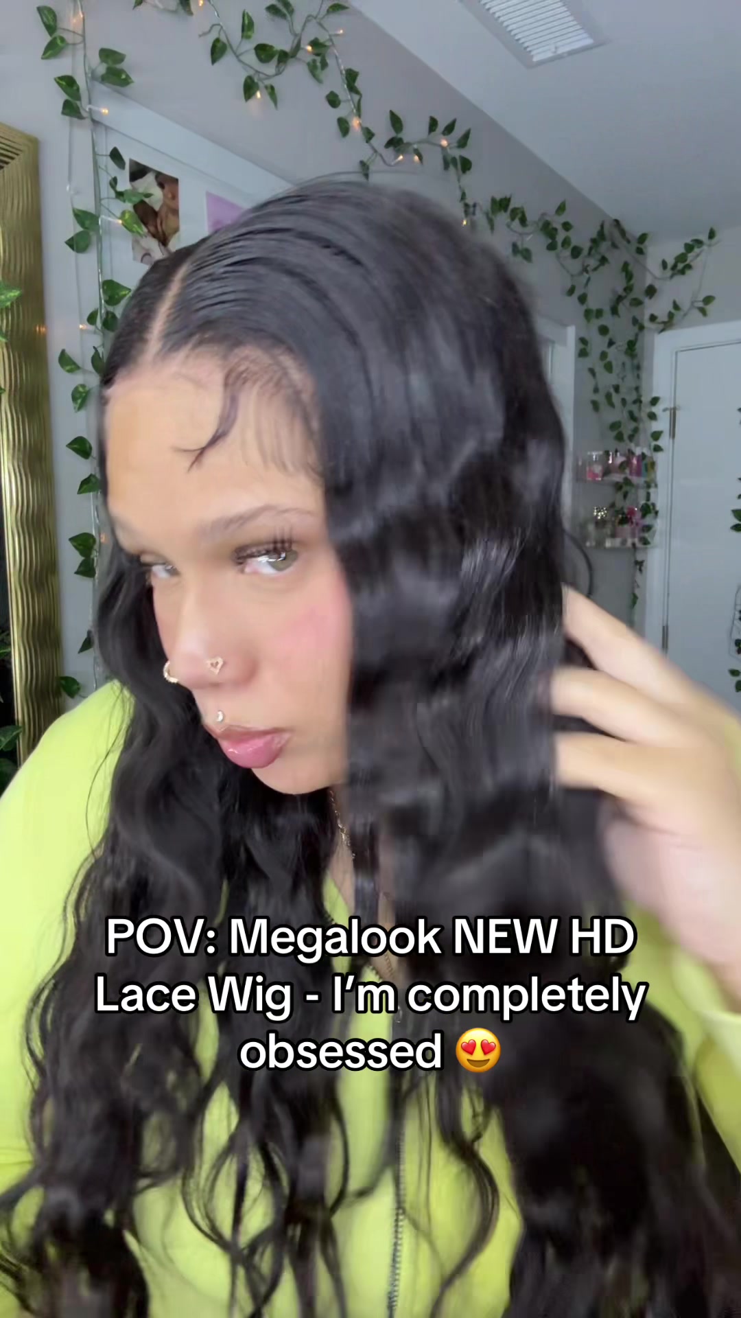 TikTok post by @cajunfootrub for Megalook. Caption reads: YOU NEED THAT 🤣😍😍 @Megalookhair....