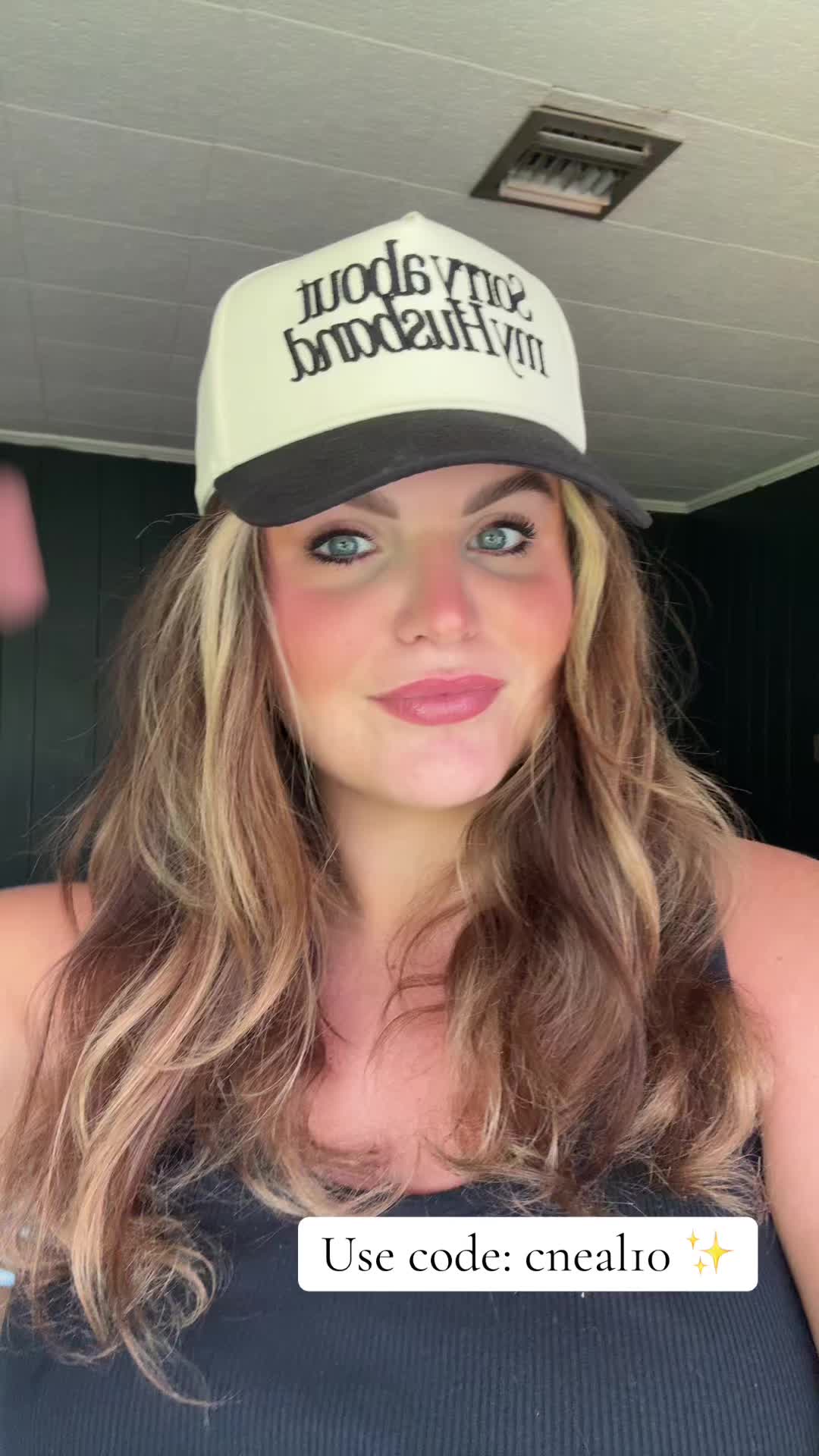 TikTok post by @carsynw7 for KenzKustomz. Caption reads: @KenzKustomz has the CUTEST hats as always, use my....