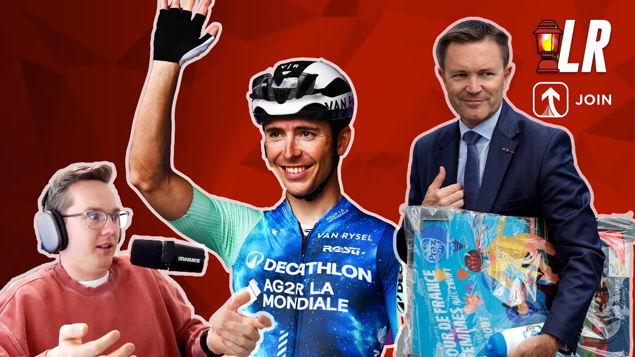 YouTube post by @LanterneRougeCyclingPodcast for MAURTEN. Caption reads: Cofidis Relegated, Rider Cancels Own Transfer &....