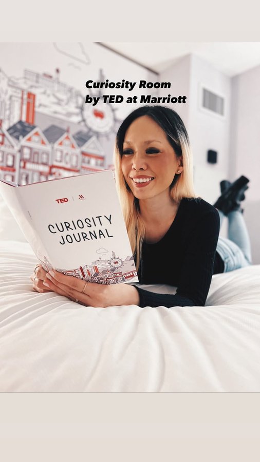 Instagram post by @millielai for TED. Caption reads: [...] brand new immersive Curiosity Rooms by @ted....