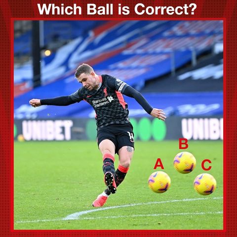 Instagram post by @mightyred_lfc for Joie Baby Gear. Caption reads: ⚽️Which ball is correct?⚽️ 
Have a go at this....