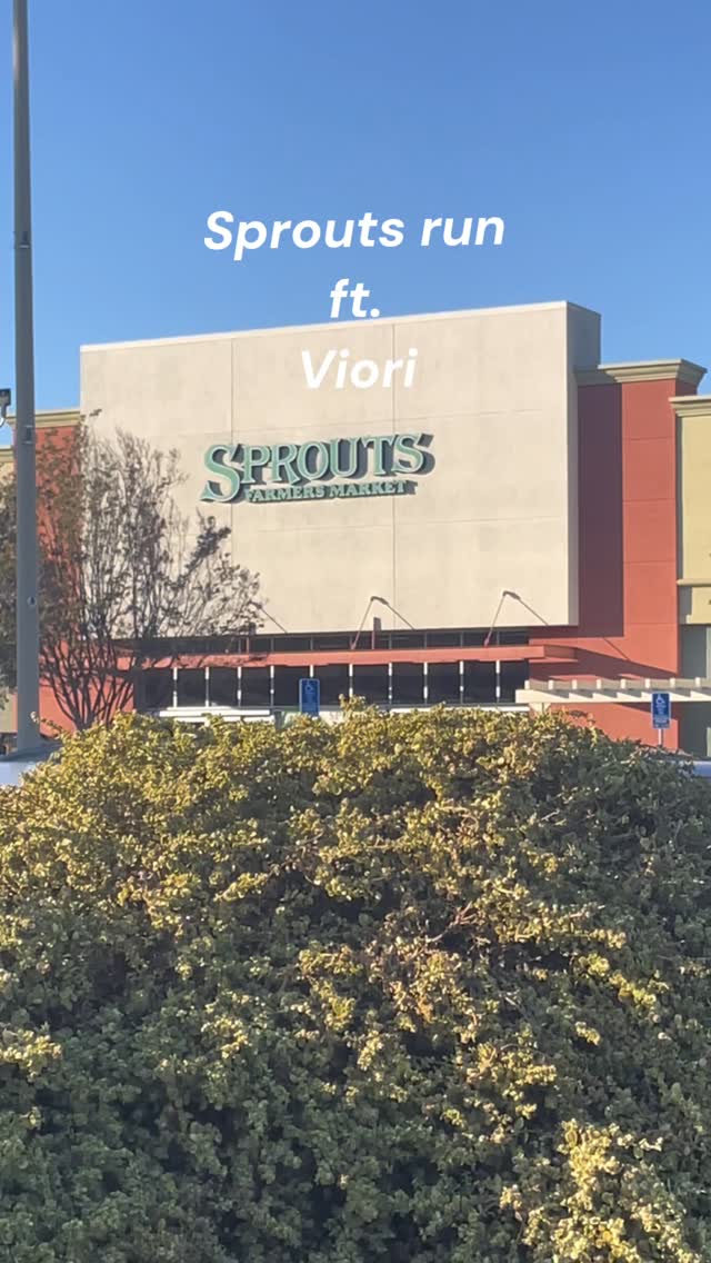 Instagram post by @testimonialtrove for VIORI. Caption reads: Quick Sprouts run for my favorite Viori shampoo....