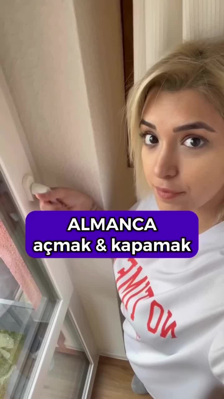 TikTok post by @deutsch_turkisch for Lingoda. Caption reads: [...] -Çekmeceyi neden açmadın? #sprint202402....