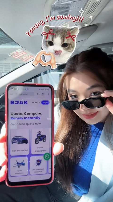 Instagram post by @ninara___ for BJAK. Caption reads: [...] online je Renew roadtax dengan @bjak.my....