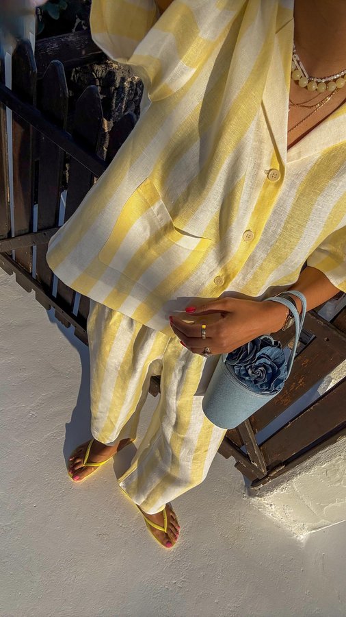 Instagram post by @heartzeena for The Row. Caption reads: *almost* everything I wore on holiday this week,....