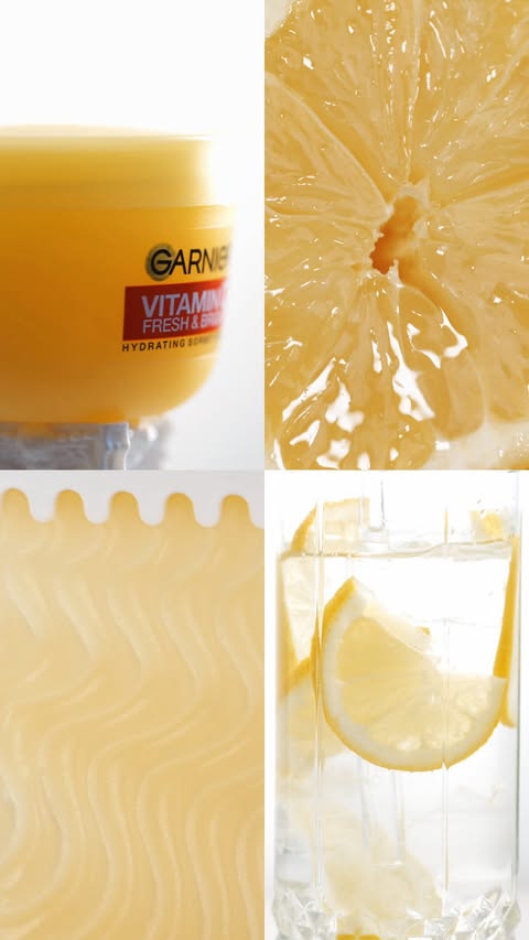Instagram post by @ohhmels for Garnier Nederland. Caption reads: advertentie | shhhh… just textures & sounds 🍋....