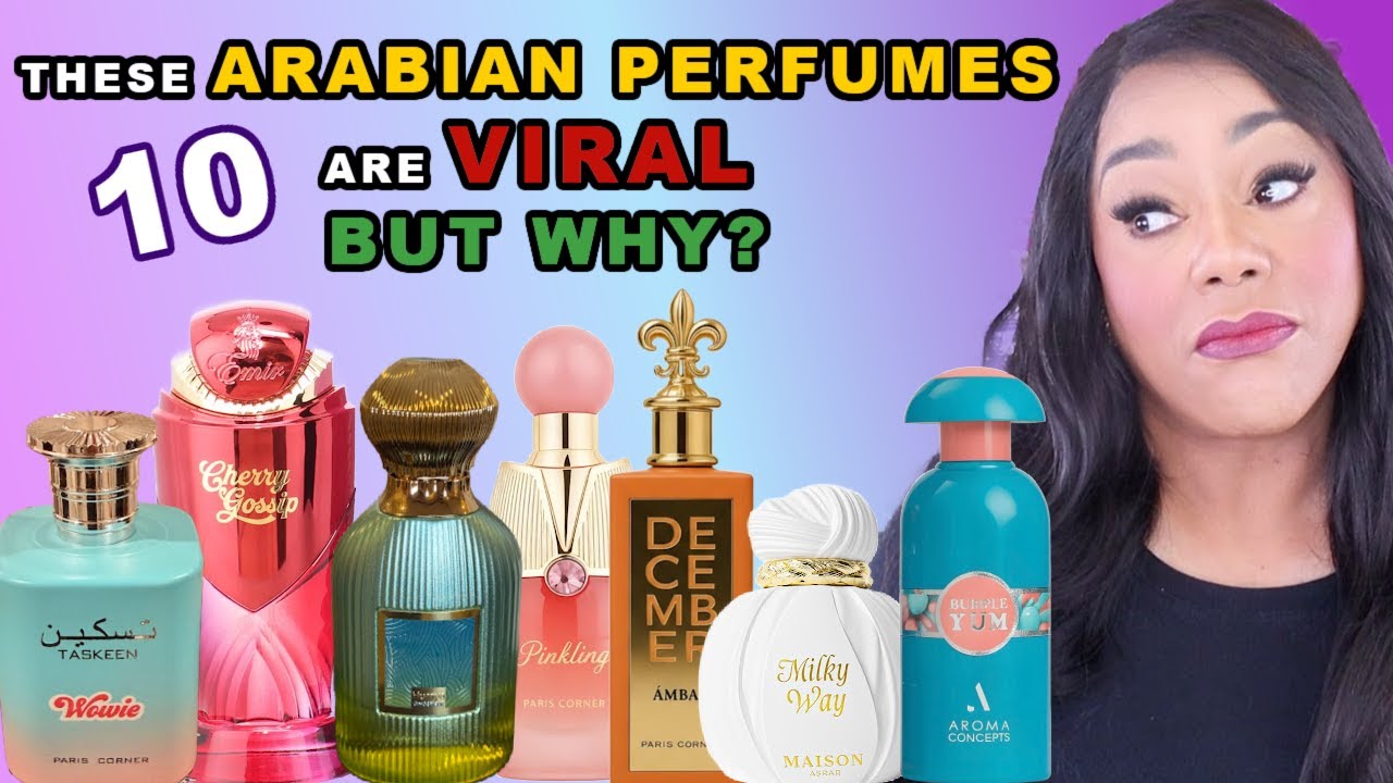 YouTube post by @ArahiWorld for Swiss Arabian. Caption reads: 10 Middle Eastern Fragrances Everyone’s Obsessed....