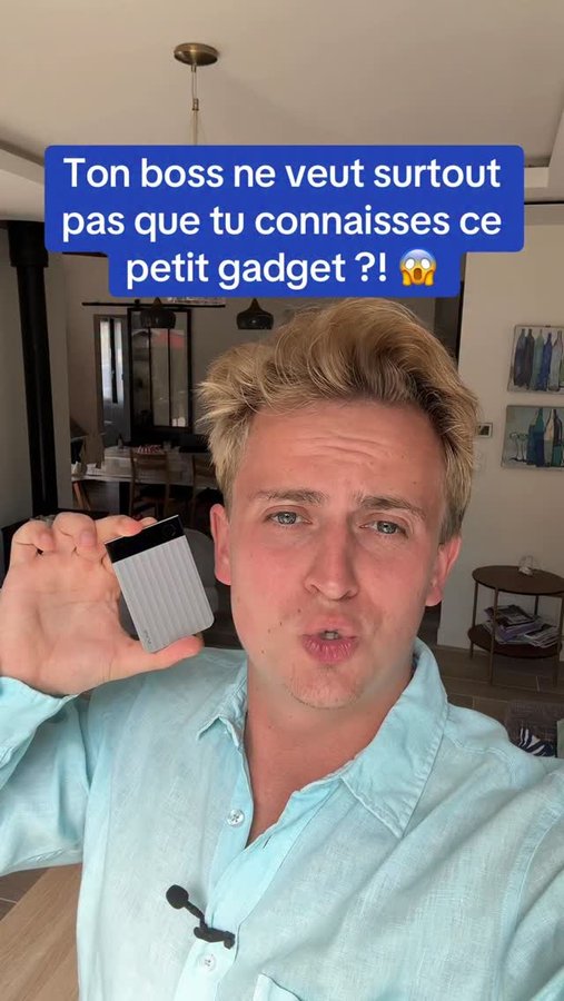 Instagram post by @maxime.astuces for PLAUD. Caption reads: [...] collaboration commerciale avec....