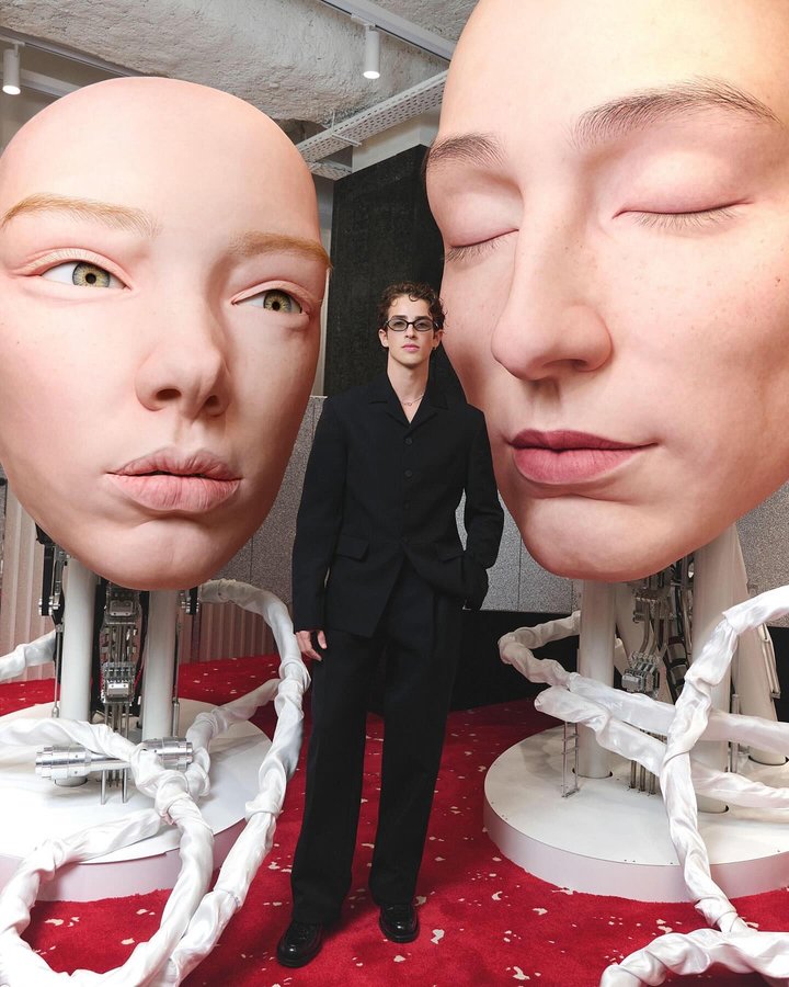 Instagram post by @manurios for GENTLE MONSTER. Caption reads: thank you for having me in Paris 
@gentlemonster....