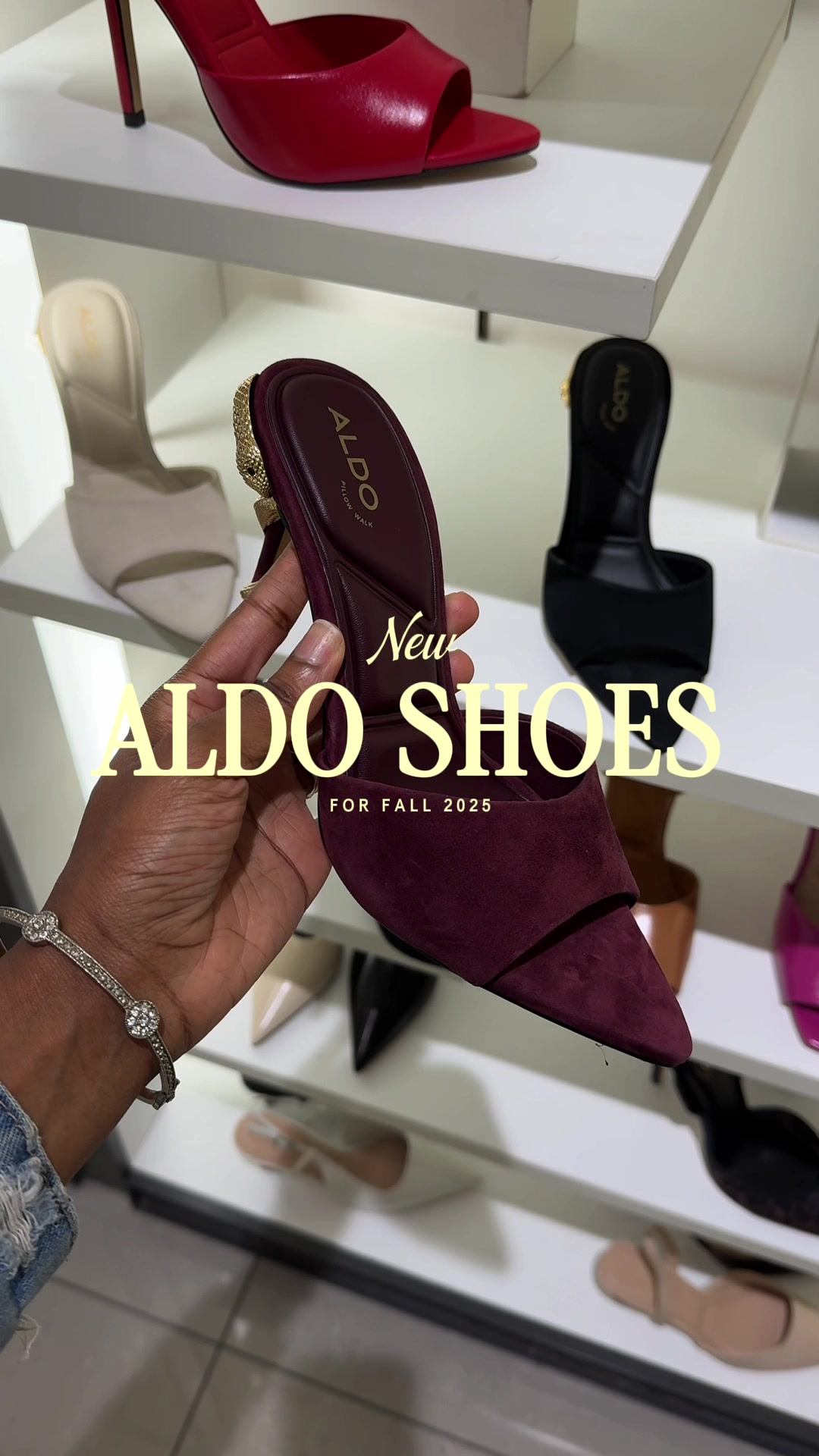 TikTok post by @down_forkimmy for ALDO Shoes. Caption reads: [...] is calling and these new @ALDO Shoes shoe....