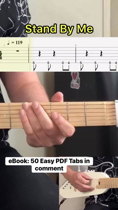 Instagram post by @1jour1riff for DonnerMusic. Caption reads: Stand By Me
🎸I use @donnermusic_official Hush I....