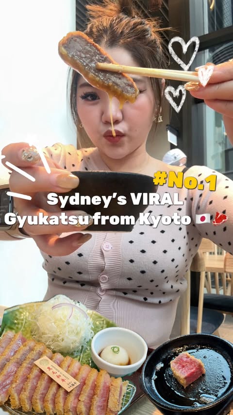 Instagram post by @sydneysfoodscene for Gyukatsu Kyoto Katsugyu. Caption reads: [...] #sydneyfoodie #fyp #sydney....