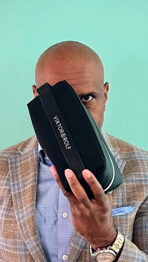 Instagram post by @therealjerryedmond for Viktor&Rolf Fragrances. Caption reads: The man who shows up for everyone deserves a scent....