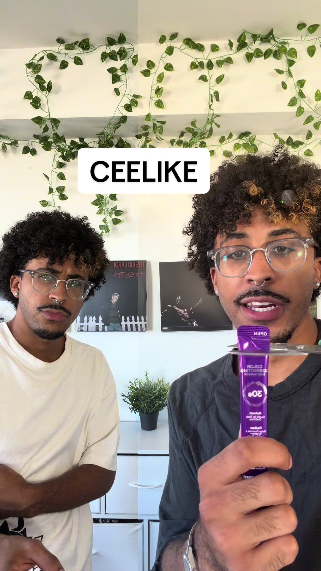 TikTok post by @alexharrxs for Ceelike Oral Care. Caption reads: [...] #purplemouthwash #mouthwash @Ceelike Oral....