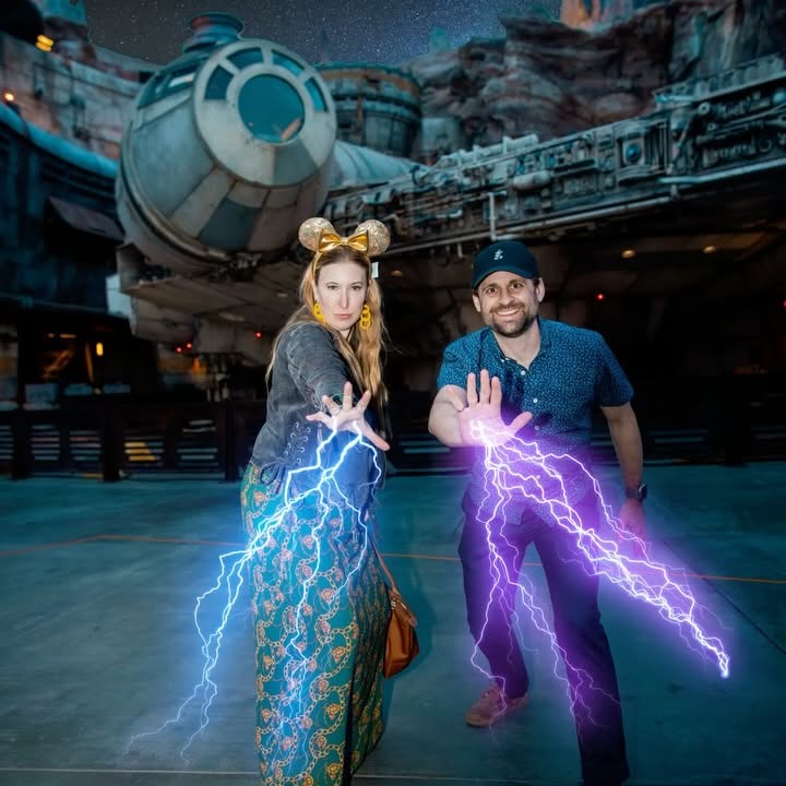 Instagram post by @lighttravelsfaster for Visit Anaheim. Caption reads: [...] at Disneyland. #MayThe4thBeWithYou....