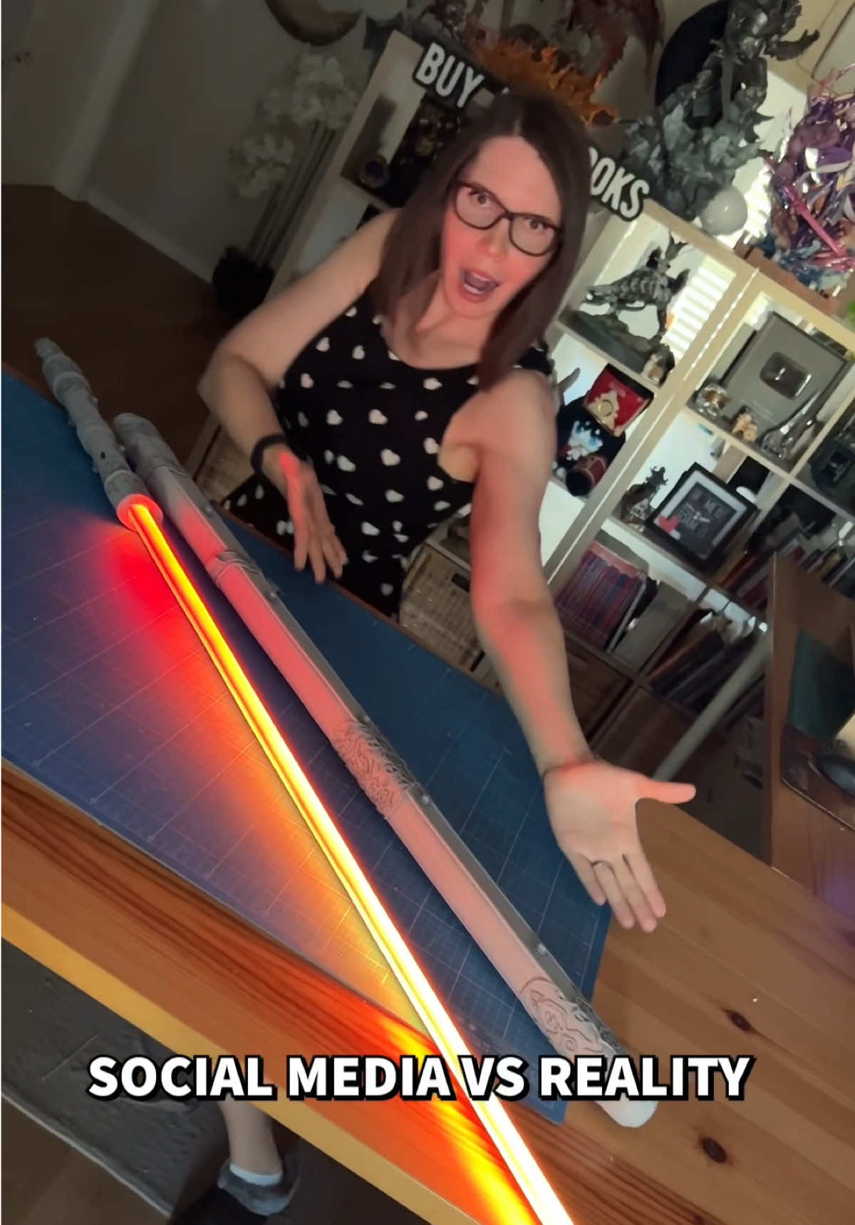 TikTok post by @kamuicosplay for Where Winds Meet. Caption reads: [...] you how I made the Heng Blade from Where....
