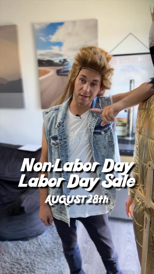 Instagram post by @dylanhughes129 for Heat Wave Visual. Caption reads: @heatwavevisual Labor Day sale 8/28 🎯.
