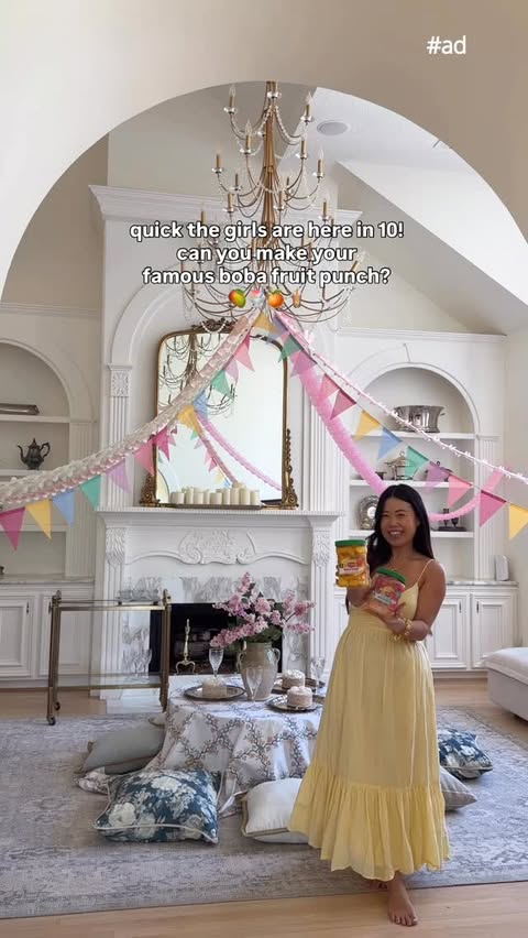 Instagram post by @joyfullygreenhome for Del Monte. Caption reads: [...] of boba fruit punch. No worries! The....