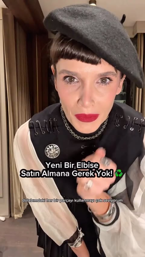 Instagram post by @neslisahfazlagic for New Era Cap. Caption reads: Yılbaşı için yeni bir elbise satın almana gerek....